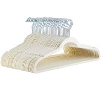 ANQI Lot de 50 cintres en velours antidérapants - Ivoire/beige