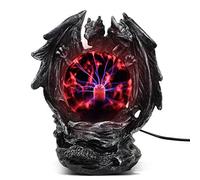 ANQIA QISHENG Lampe boule plasma dragon maléfique sensible au toucher, boule de cristal électrostatique magique de couleur rouge pour Halloween 8,9 cm