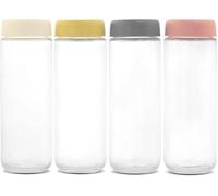 ANQKYO Bocal En Verre Pour Flocons D'Avoine Bocaux D'avoine En Verre Avec Couvercles Hermétiques Et Étanches, Réutilisables For La Préparation Des Repas, 4 Pièces