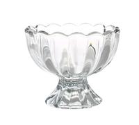 ANQKYO Bol à crème glacée Transparent, verre Cocktail épais en forme de fleurs, tasse Milkshake d'été domestique 2 pièces Pour Glaces