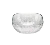 ANQKYO Bol en verre carré simplicité moderne couleur unie récipient alimentaire domestique fruits yaourt légumes salade glaces bols à Dessert Pour Cuisine(Transparent Small)