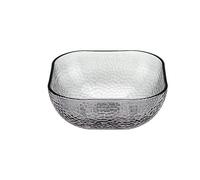 ANQKYO Bol en verre carré simplicité moderne couleur unie récipient alimentaire domestique fruits yaourt légumes salade glaces bols à Dessert Pour Cuisine(Grey Small)