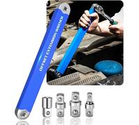ANQKYO Clé d'extension décalée avec cliquet zéro degré, clé à chocs adaptateurs entraînement carré 1/2", 1/4", 3/8", outil professionnel de réparation automobile(1 pcs)