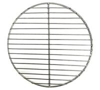 ANQKYO Grille de Barbecue antiadhésive en Acier Inoxydable 304, Ronde, for rôtir Le Bacon, en Fer, Accessoires for Barbecue pour Camping(26cm Diameter)