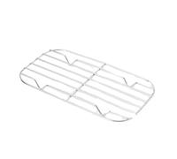 ANQKYO Grille de Barbecue d'extérieur, Grille à Vapeur, poêle à Frire en Acier Inoxydable, égouttoir à Viande, Grille Anti-brûlure pour Camping(Small Size)