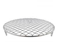 ANQKYO Grille de Cuisson Ronde for Barbecue, Grille de Cuisson en Fil d'acier Inoxydable 201, Grille de Four Circulaire de 165 à 295 mm pour Camping(180mm)