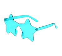 ANQKYO Lot de 20 lunettes de soleil sans monture en forme d'étoile for soirée disco, for enterrement de vie de jeune fille, accessoire photo d'extérieur Pour FêTe(Blue)