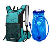 ANQKYO Sac à Dos pour Vélo 13L vélo Cyclisme Sac à Eau Sac à Dos Sport de Plein air Course Escalade randonnée hydratation vessie Stockage Pack Sac à Dos étanche(Green Set)