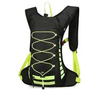 ANQKYO Sac à Dos pour Vélo Sac à Eau Portable étanche for vélo et Moto, Sac de Cyclisme sur Route, Pochette d'escalade for Sports de Plein air, Sac à Dos d'hydratation(Black Green)