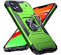 Anqrp Conçue pour iPhone 12 et iPhone 12 Pro, coque de protection de qualité militaire avec anneau en métal amélioré [support magnétique] compatible avec iPhone 12/12 Pro, vert gazon