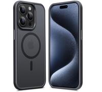 Anqrp Coque conçue pour iPhone 15 Pro, [Compatible avec Magsafe] Coque de téléphone en Silicone Super Souple Antichoc pour iPhone 15 Pro 6,1", Noir