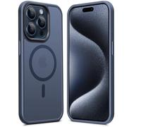 Anqrp Coque conçue pour iPhone 15 Pro, [Compatible avec Magsafe] Coque de téléphone en Silicone Super Souple Antichoc pour iPhone 15 Pro 6,1", Bleu