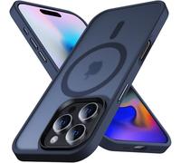 Anqrp Coque magnétique conçue pour iPhone 16 Pro, [Prend en Charge Magsafe] [Charge Rapide] Coque de téléphone Fine en Silicone Super Souple Compatible avec iPhone 16 Pro 6,3", Bleu