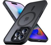 Anqrp Coque magnétique conçue pour iPhone 16 Pro, [Prend en Charge Magsafe] [Charge Rapide] Coque de téléphone Fine en Silicone Super Souple Compatible avec iPhone 16 Pro 6,3", Noir