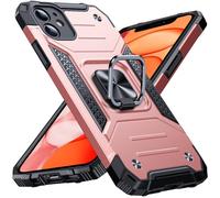 Anqrp Coque pour iPhone 11 - Coque de protection de qualité militaire - Avec anneau en métal amélioré - Support magnétique - Compatible avec iPhone 11 6.1 - Or rose