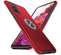 Anqrp Hidden Séries Coque Galaxy S20 FE 4G/5G, Militaire Antichoc Pivoter la béquille Magnétique Intégrée Protection Multicouche Robuste Coque pour Samsung Galaxy S20 FE 6,5 Pouces, Rouge