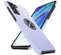 Anqrp Hidden Séries Coque Galaxy S21 FE 5G, [Béquille Intégrée] [Militaire Antichoc] Support Rotatif Plaque de Métal Housse de Protection Multicouche Coque pour Samsung Galaxy S21 FE, Violet