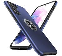 Anqrp Hidden Séries Coque Galaxy S21+ Plus 5G, Militaire Antichoc Pivoter la béquille Magnétique Intégrée Protection Multicouche Robuste Coque pour Samsung Galaxy S21 Plus 6,7 Pouces, Bleu
