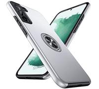 Anqrp Hidden Séries Coque Galaxy S22 5G, [Béquille Intégrée] [Militaire Antichoc] Housse de Support à Anneau Rotatif Protection Multicouche Robuste Coque pour Samsung Galaxy S22, Argent