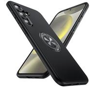 Anqrp Hidden Series Coque pour Galaxy S24 5G, [béquille anti-chute] Anneau en métal à 360°, coque de protection antichoc de qualité militaire de 4,6 m conçue pour Samsung Galaxy S24, noir