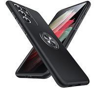 Anqrp Hidden Séries Galaxy S21 Ultra 5G Coque, Militaire Antichoc Pivoter la béquille Magnétique Intégrée Protection Multicouche Robuste Coque pour Samsung Galaxy S21 Ultra, Noir