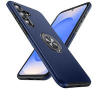 Anqrp Hidden Séries Galaxy S25 Coque, Militaire Antichoc Pivoter la béquille Magnétique Intégrée Protection Multicouche Robuste Coque pour Samsung Galaxy S25, Bleu