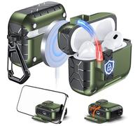 Anqrp MagArmor Étui à ouverture automatique pour AirPods Pro 2e/1ère génération avec aimants intégrés, ouverture automatique en une pression, compatible avec le chargement Mag-Safe, protection