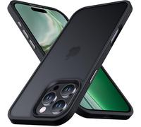 Anqrp Zero Série Coque pour iPhone 16 Pro Max, [Protection de Qualité Militaire] [Dos Translucide Mat] Étui Housse PC Rigide Résistante aux Chocs, Design élégant Mince Protection Complète Légère, Noir