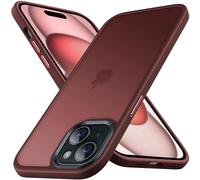Anqrp Zero Seriesr Compatible avec iPhone 15 Coque, Étui Translucide Mat et Minimaliste, Coque pour iPhone 15 avec Silicone 6.1 Pouces, Vin Rouge