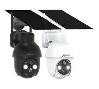 Vidéosurveillance Anran 2 pièces Caméra Surveillance 2K HD 3MP Panneau Solaire Extérieur sans Fil Détection PIR Compatible Alexa et Google Home