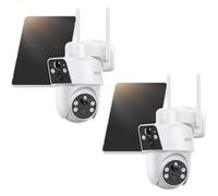 ANRAN 2K+2K Caméra Surveillance WiFi Extérieure san Fil,Double Objectif/PIR