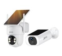 ANRAN 2K 3MP HD caméra de surveillance avec panneau solaire 100% Sans Fil Détection Humain PIR Audio Bidirectionnel ANRAN APP C3+Q4
