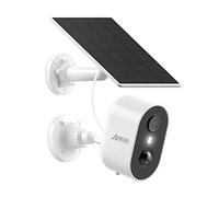 ANRAN 2K Caméra Extérieur sans Fil avec Panneau Solaire et Batterie, Détection de Mouvement PIR, Vision Nocturne Couleur, Audio Bidirectionnel, Sirène, Compatible Alexa, IP66