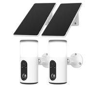 ANRAN 2K Caméra Surveillance WiFi Extérieur sans Fil Solaire, 3MP Camera Exterieure avec Lumens Projecteur, Vision Nocturne Couleur, PIR Détection Mouvement, Audio Bidirectionnel, Étanche IP66, 2Pcs