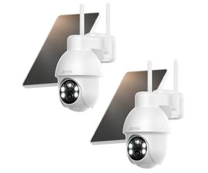 ANRAN 2K Camera Surveillance WiFi Exterieur sans Fil Solaire avec Batterie