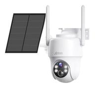 ANRAN 3G/4G LTE 360° PTZ Caméra Solaire, 2K Caméra Exterieur sans Fil sur Batterie, Détection de Mouvement PIR, Vision Nocturne Couleur, Audio Bidirectionnel, IP66, G1 Blanc