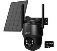 3G/4G LTE Caméra ExtérieurePanneau Solaire sans Fil sur Batterie,Carte SIM+32Go Carte SD-G1 NOIR