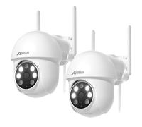 ANRAN 3MP Caméra Surveillance WiFi Extérieure avec Suivi Automatique, 2Pcs