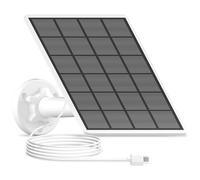 ANRAN 3W Panneau Solaire pour Camera Surveillance WiFi Exterieure, Interface Type-C, Deux interfaces, Câble de 3M, IP65 Étanche, Montage Réglable