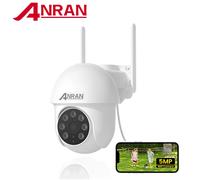 ANRAN 5MP caméra de sécurité filaire 2.4G & 5G Wifi caméra 24/7 enregistrement Protection de sécurité à domicile IP66, Compatible Alexa, suivi automatique