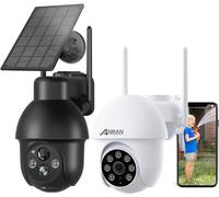 ANRAN 5MP Caméra de surveillance Filaire WIFI extérieur intérieur P3 Blanche+3MP Caméra surveillance sans fil à batterie Q03 Noire