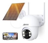 ANRAN 5MP Caméra de surveillance sans fil Wifi extérieure Solaire panoramique 360° détection PIR Indice de protection IP65-Q01