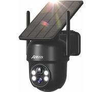ANRAN 5MP Caméra Surveillance Panneau Solaire Extérieur sans Fil Détection PIR PTZ Contrôle Compatible Alexa et Google Home Q4