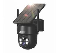 ANRAN 5MP Caméra Surveillance WiFi Exterieure avec Panneau Solaire Intégré