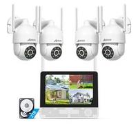 KIT Caméra de Surveillance13 NVR 4 Caméras 360° VidéoSurveillance Audio Bidirectionnel Suivi automatique Disque dur 1To