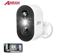 ANRAN-Caméra de sécurité domestique sans fil, batterie aste 2K, WiFi 2.4G, PIR ,IP65, fonctionne avec l'application ANRAN