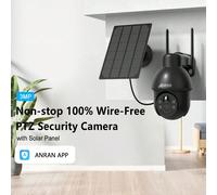 ANRAN Caméra de Surveillance Exterieure 3MP FHD-Alimentation Solar+Batterie, Spotlights, Vision Nocturne Colorée, Détection PIR, Alexa Compatible [100 % Sans Fil et Alimentation Solaire]La conception 