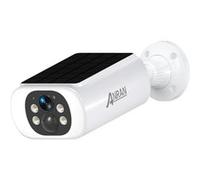 Caméra de surveillance extérieure avec batterie solaire 5 MP, détecteur de mouvement PIR et projecteur, audio bidirectionnel, C3