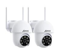 ANRAN Caméra de Surveillance Filaire 360° Panoramique (Pack de 2)