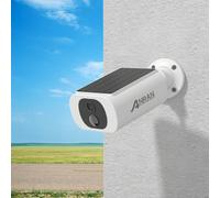 ANRAN Caméra Surveillance 2K WiFi-Panneau Solaire Intégré, Caméra IP Autonome, Puissance Illimitée, Spotlight & Vision Nocturne Colorée, Audio Bidirectionnel [2K Image Claire + Vision Nocturne Couleur